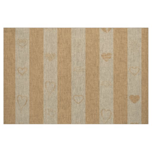 Cute Heart Modern Tuscan Stripe Fabric