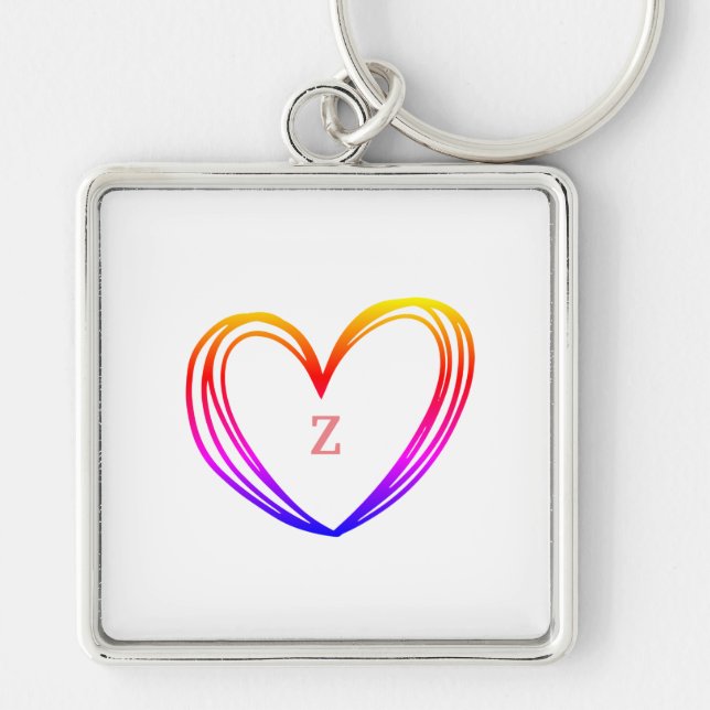 CUTE HEART NAME KEYCHAIN (Front)