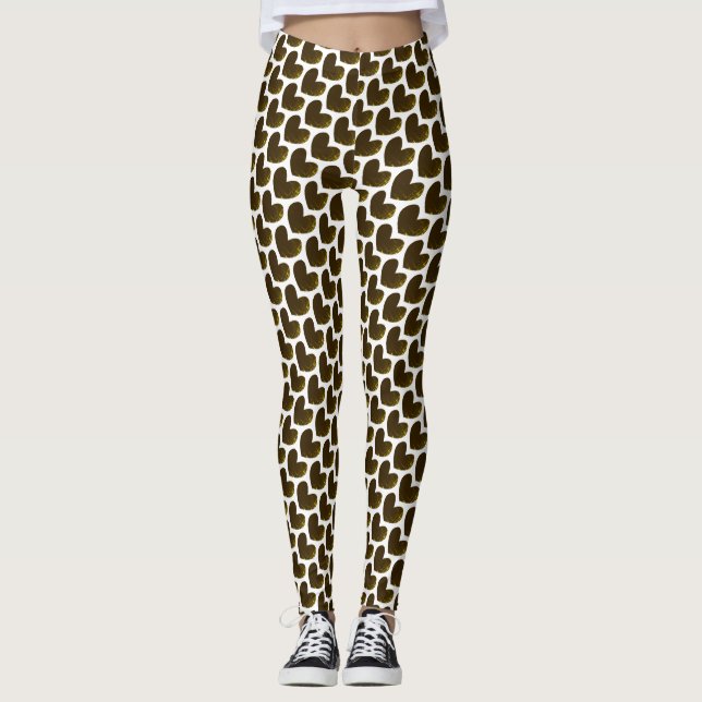 Cute Heart Pattern Leggings | Valentine’s Day (Front)