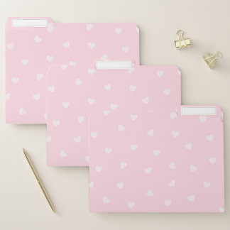 Cute Heart Pattern Pink File Folders