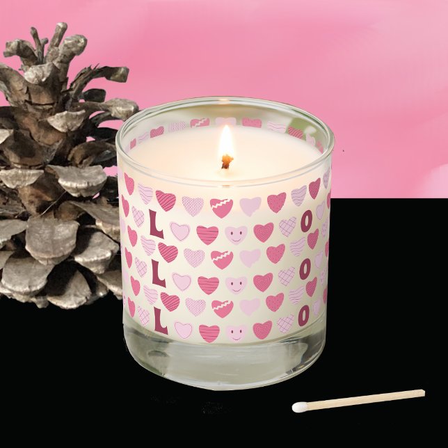 Cute Heart Pattern Scented Jar Candle (Creator Uploaded)