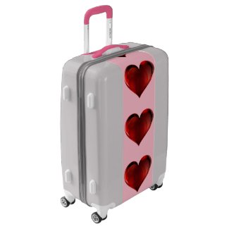 Adorable Red Heart Pattern Suitcase Luggage