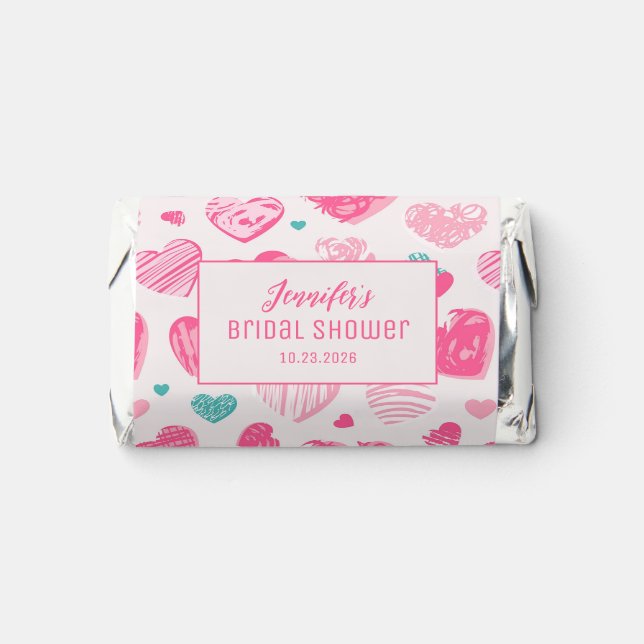 Cute Heart Pattern Valentine's Day Sweet Love Hershey's Miniatures (Front)