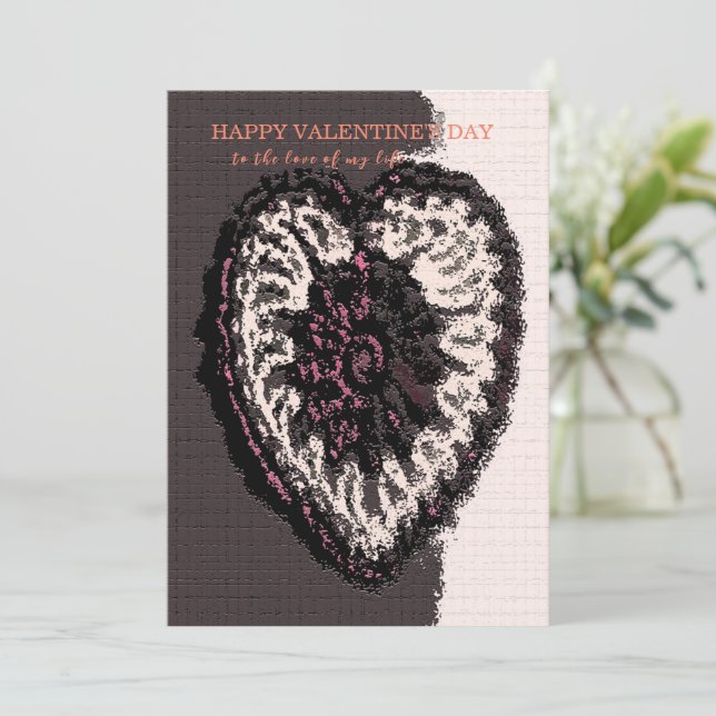 Cute heart Personalized Valentine's Day Card  (Standing Front)