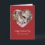 Cute Heart Photo Collage Red Love Valentine's Day Card<br><div class="desc">Celebrate the special moments with your loved one with this Heart Shape Photo Collage design. This customizable picture collage design is perfect for creating a personalized and heartfelt gift featuring cherished moments, creating a visual journey of the precious memories you've shared. Great for birthday, wedding anniversary, Valentine's Day or any...</div>