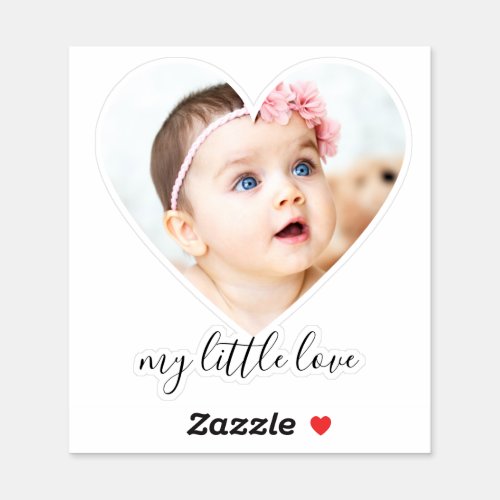 Cute Heart Photo Template Quote Sticker