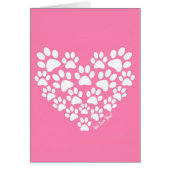 Cute Heart Pink Paw Print (Front)