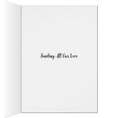 Cute Heart Pink Paw Print Cards (Inside (Right))