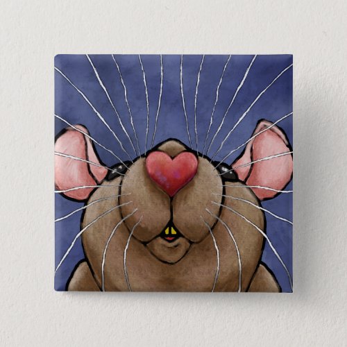 Cute Heart Rat Button