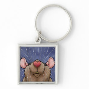 Cute Heart Rat Keychain