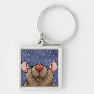 Cute Heart Rat Keychain
