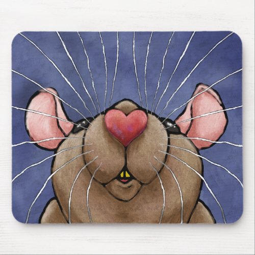Cute Heart Rat Mousepad