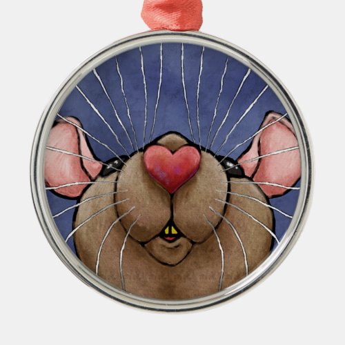 Cute Heart Rat Ornament