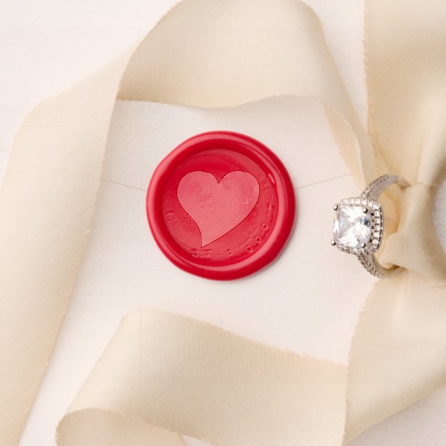 Cute heart romantic elegant chic wedding wax seal stamp (Insitu (Wedding))
