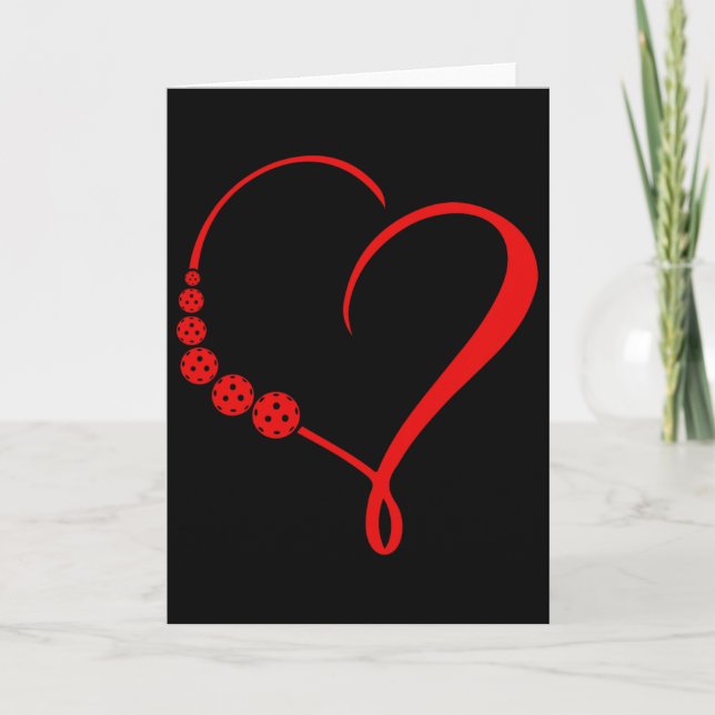 Cute Heart Shape Picklebyll Player Gift Valentines Card (Front)