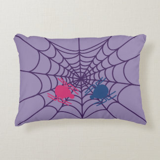 Cute Heart Spider Web Accent Throw Pillow 