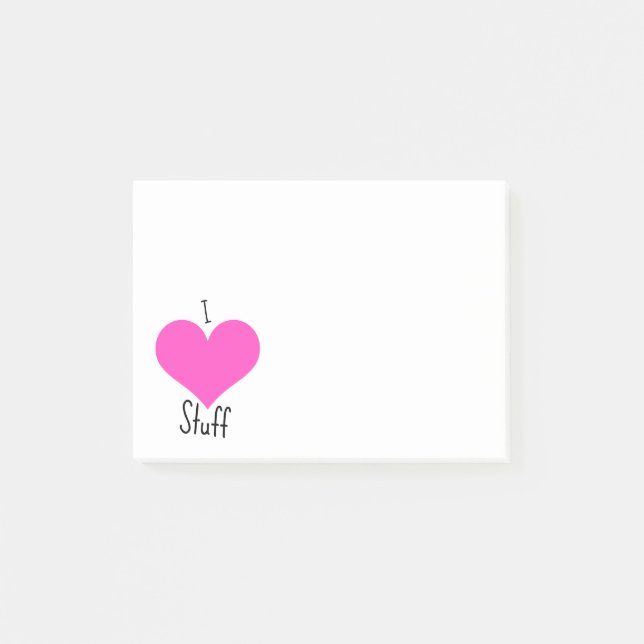 Cute Heart Sticky Notes (Front)