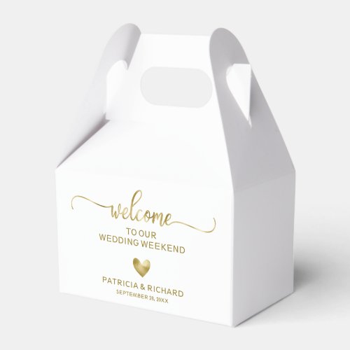 Cute Heart Wedding Welcome Hotel Favor Box