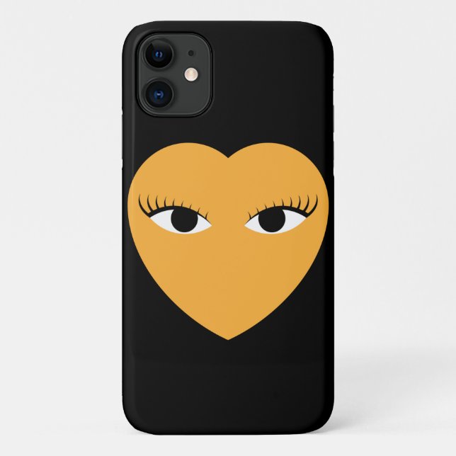 Cute Heart with Eyes Case-Mate iPhone Case (Back)