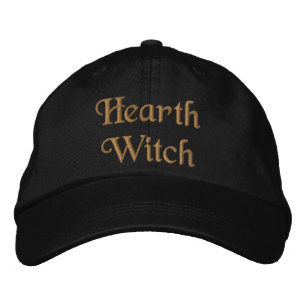 Cute Hearth Witchcraft Quote Bronze Black  Embroidered Baseball Cap