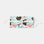 Cute Hearts Adult Cloth Face Mask (Front, Folded)
