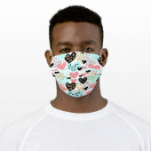 Cute Hearts Adult Cloth Face Mask (Worn)