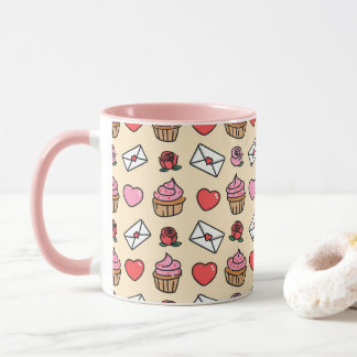 Cute Hearts and Cupcakes Mug