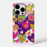 Cute Hearts and Flowers Case-Mate iPhone 14 Pro Case