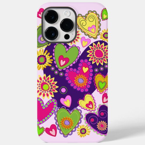 Cute Hearts and Flowers Case_Mate iPhone 14 Pro Max Case