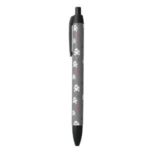 Cute Hearts And Skulls Pen