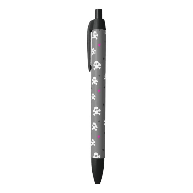 Cute Hearts And Skulls Pen (Top (Vertical))