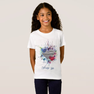 Cute Hearts And Washes In Watercolor T-Shirt