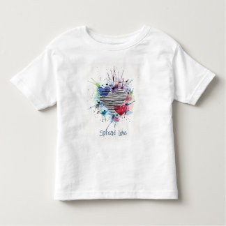 Cute Hearts And Washes In Watercolor T-Shirt