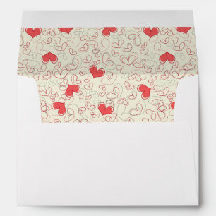 Cute Hearts Background Envelope