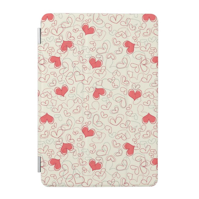 Cute Hearts Background iPad Mini Cover (Front)