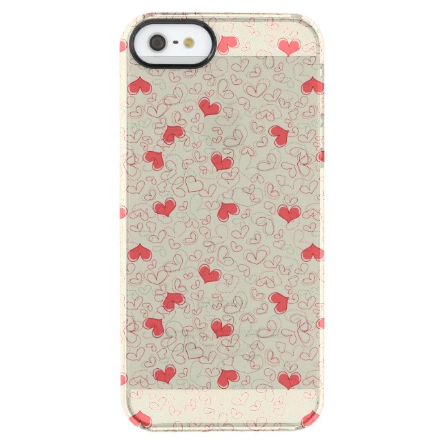 Cute Hearts Background Uncommon iPhone Case (Back)