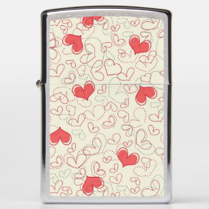 Cute Hearts Background Zippo Lighter