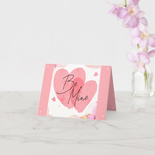 Cute Hearts Be Mine Valentines Day Card