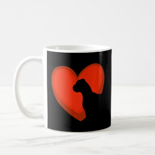 Cute Hearts Boxer Dog Puppy  Valentines Day  Coffee Mug