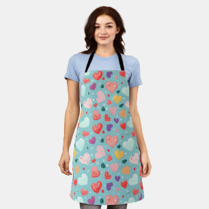 Cute Hearts Colorful Pattern Apron