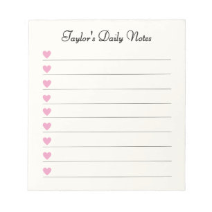 Cute Hearts Daily Notes Valentine Gift