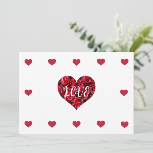 Cute Hearts Love Valentines Day Personalized Holiday Card