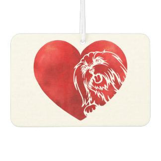 Cute Hearts Maltese Dog Puppy Lover Valentines Day Air Freshener