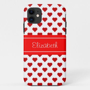 Cute Hearts Name Iphone 11 Case by tjustleft at Zazzle
