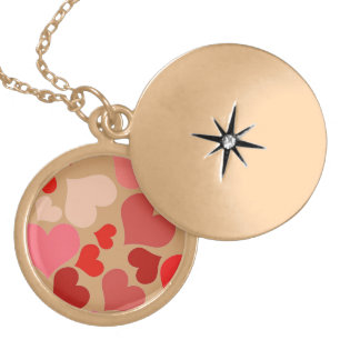 Cute Hearts Necklace-Customizable Gold Plated Necklace