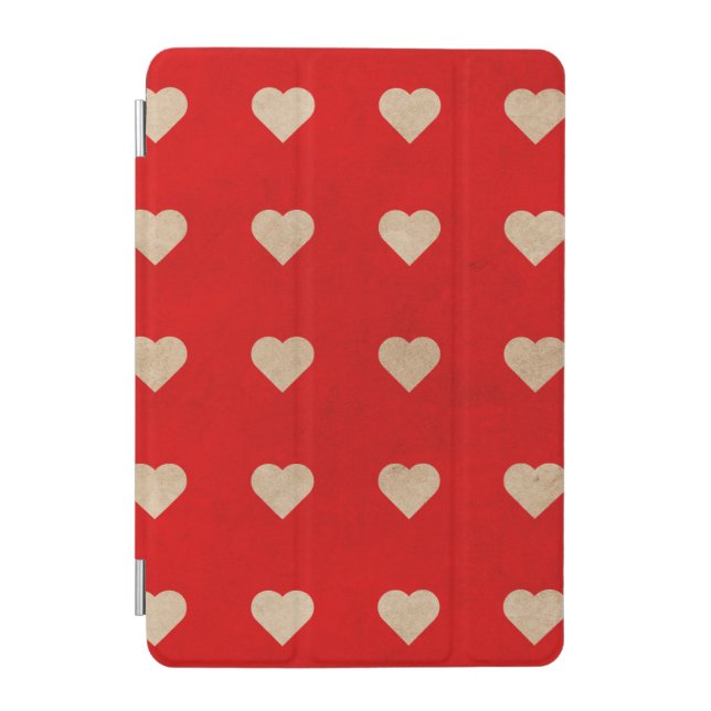 Cute Hearts on Red Background iPhone / iPad case (Front)