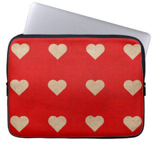 Cute Hearts on Red Background iPhone / iPad case