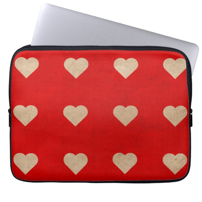 Cute Hearts on Red Background iPhone / iPad case (Front)