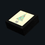 Cute hearts pastel modern Christmas tree Jewelry Box<br><div class="desc">A special Christmas design of a cute Christmas tree illustration with blue modern geometric circles and pink hearts. Elegant and girly,  this festive season design is sure to bring a smile to you this season.</div>