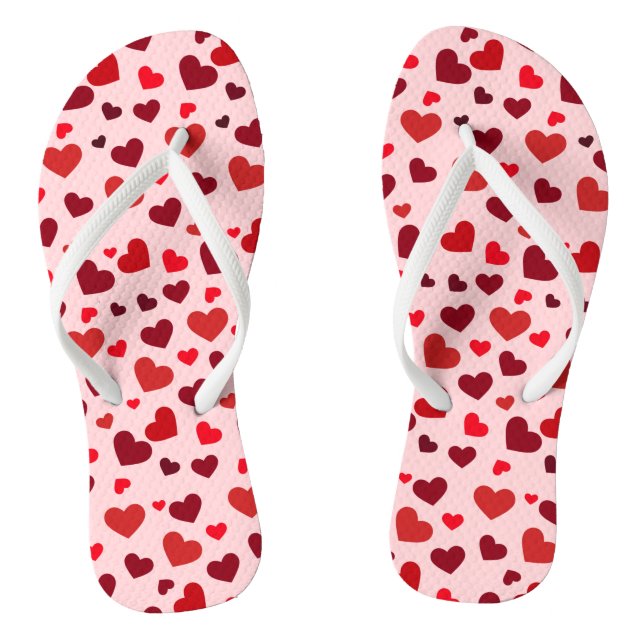 Cute Hearts Pattern  Flip Flops (Footbed)